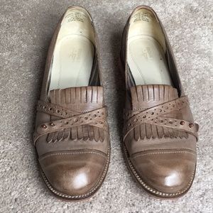 Great condition Tan J Shoes loafers.